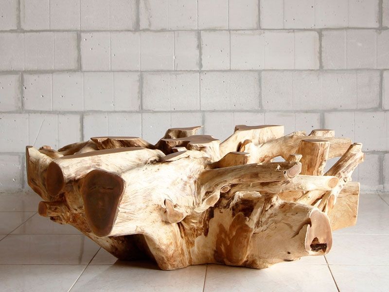 Naga Round Coffee Table-Garden Furniture Centre-Root,MidInstock,instock,MidRange,Coffee Table,Conservatory,Reclaimed Furniture,Indoor Accessories,Teak,Tables,Teak Tables-{collection_title}