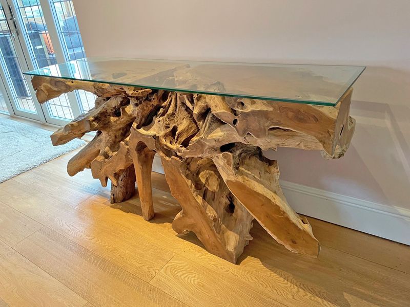 Naga Console Side Table -Garden Furniture Centre-Root,MidRange,Conservatory,Reclaimed Furniture,Indoor Accessories,Teak,Tables,Teak Tables-{collection_title}