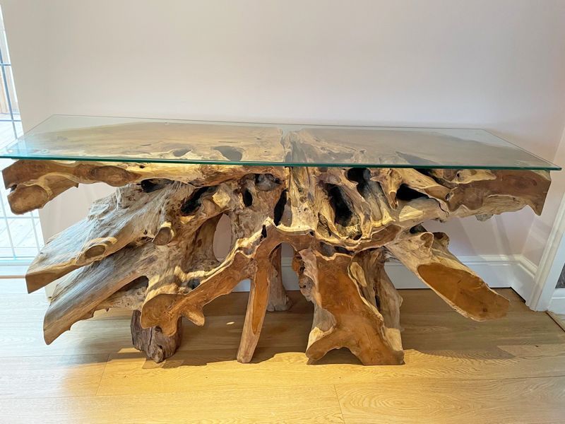 Naga Console Side Table -Garden Furniture Centre-Root,MidRange,Conservatory,Reclaimed Furniture,Indoor Accessories,Teak,Tables,Teak Tables-{collection_title}