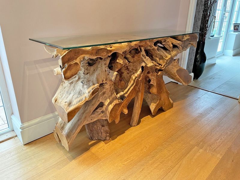 Naga Console Side Table -Garden Furniture Centre-Root,MidRange,Conservatory,Reclaimed Furniture,Indoor Accessories,Teak,Tables,Teak Tables-{collection_title}