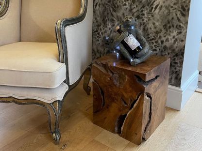 Naga Reclaimed Teak Root Square Stool 
