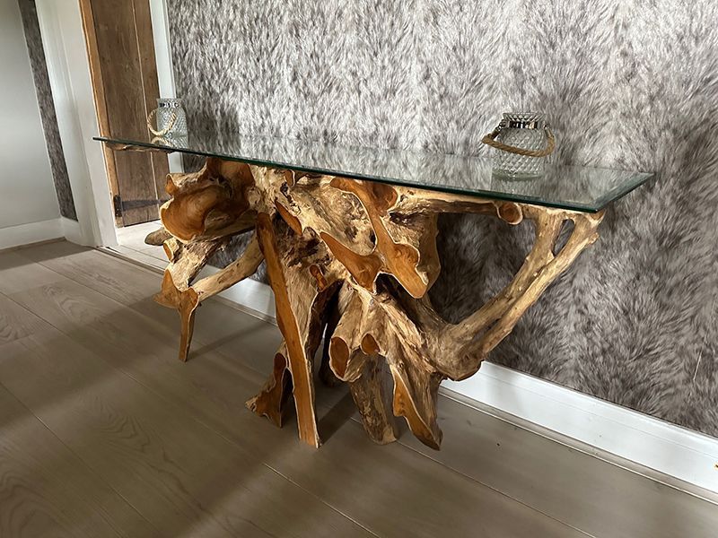 Naga Console Side Table -Garden Furniture Centre-Root,MidRange,Conservatory,Reclaimed Furniture,Indoor Accessories,Teak,Tables,Teak Tables-{collection_title}