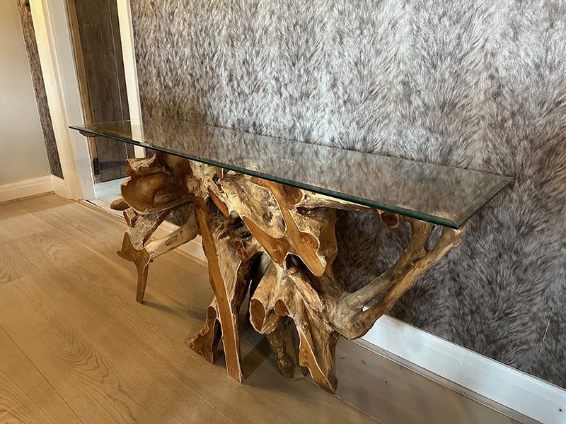 Naga Console Side Table -Garden Furniture Centre-Root,MidRange,Conservatory,Reclaimed Furniture,Indoor Accessories,Teak,Tables,Teak Tables-{collection_title}
