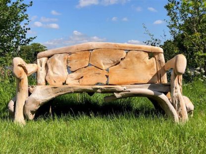 Naga Reclaimed Teak Root Bench 