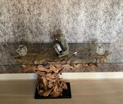 Regina Teak Root Console Table