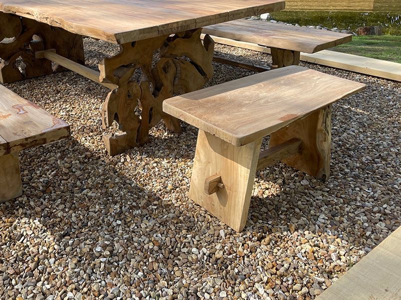 Nature Reclaimed 80cm Backless Bench-Garden Furniture Centre-Reclaimed Furniture,Teak Benches Benches,Rustic Benches-{collection_title}