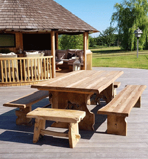 Nature Teak Bench Set 3m