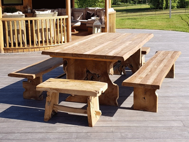 Nature Teak Bench Set 3m-Garden Furniture Centre-Root,HighRange,Outdoor Dining,Outdoor Furniture,Teak Garden Furniture,Picnic Tables,Teak,Benches,Teak Sets-{collection_title}