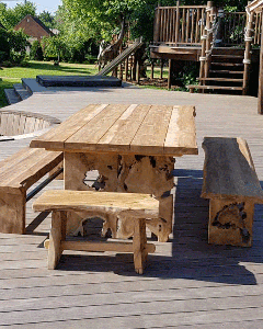 Nature Teak Bench Set 2.4m -Garden Furniture Centre-Root,HighRange,Outdoor Dining,Teak-{collection_title}