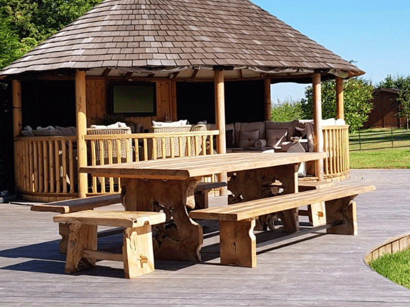 Nature Teak Bench Set 3m-Garden Furniture Centre-Root,HighRange,Outdoor Dining,Outdoor Furniture,Teak Garden Furniture,Picnic Tables,Teak,Benches,Teak Sets-{collection_title}