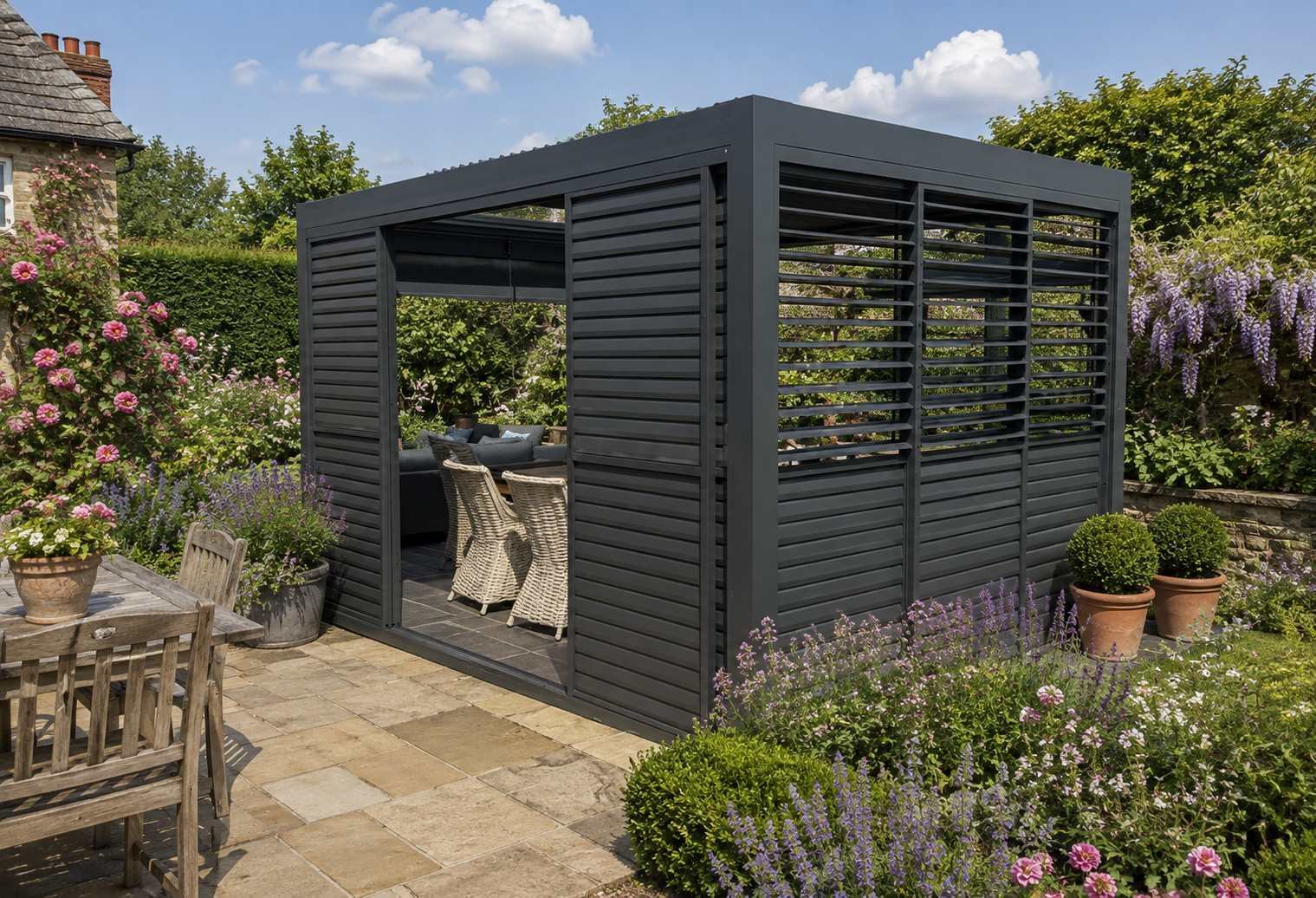 Neptune 8 x 3m Retractable Roof Gazebo