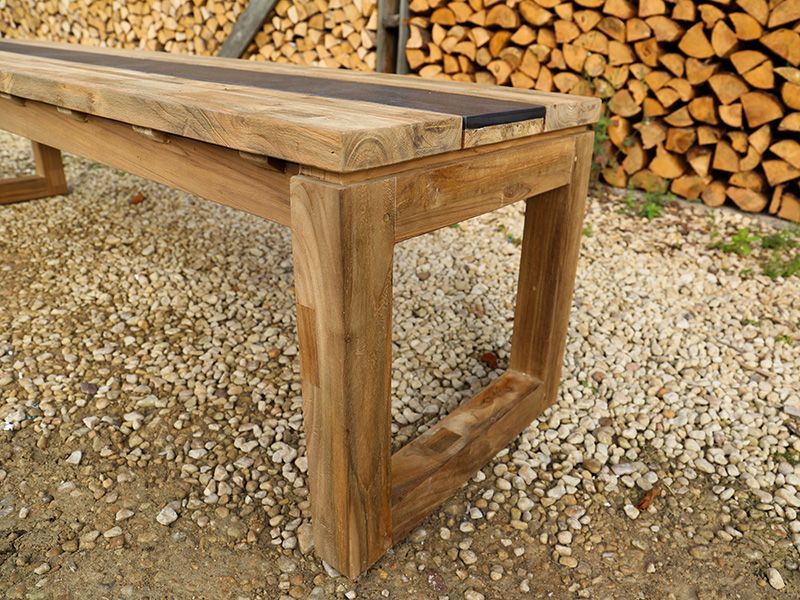 Nero 1.8m Bench | Bari Range -Garden Furniture Centre-MidInstock,instock,MidRange,Reclaimed Furniture,Bari,Outdoor Dining,Teak,Outdoor Furniture,Teak Garden Furniture,Benches,Teak Benches Benches,The Bari Outdoor Kitchen Range-{collection_title}