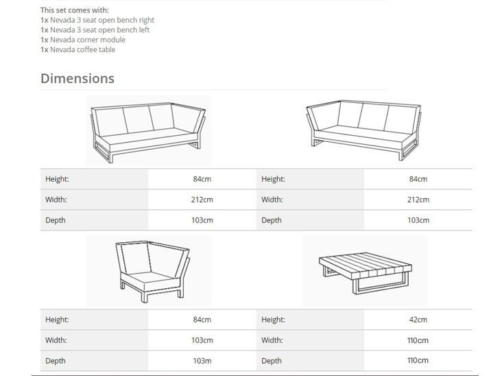Nevada Corner Unit | Life Range -Garden Furniture Centre-HighRange,Outdoor Furniture,Metal Furniture,Corner Lounge Units,Sale,Outdoor Sale,Autumn & Winter Sale,Spring & Summer Sale-{collection_title}