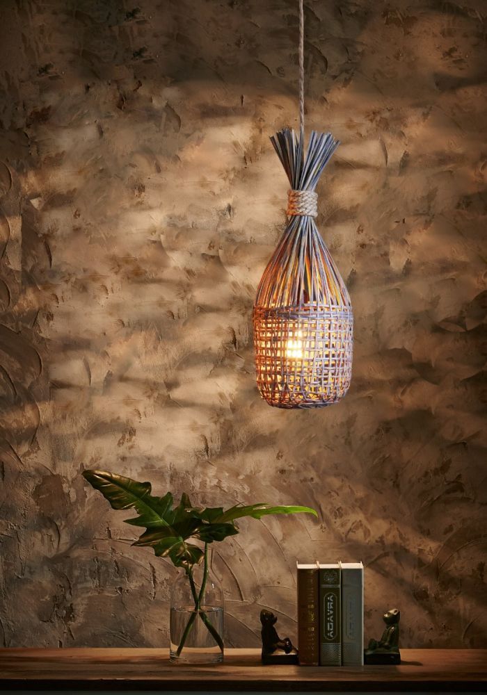 Bamboo Grey Pendant Light -Garden Furniture Centre-48Hour Dispatch,LowRange,Under 100,Conservatory,Reclaimed Furniture,Accessories,Indoor Accessories,Indoor Lighting-{collection_title}