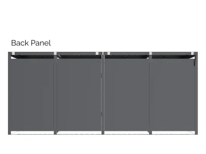 Anthracite Galvanized Steel Wheelie Bin Cover | Quad Set | Autumn Fair Ex-Display