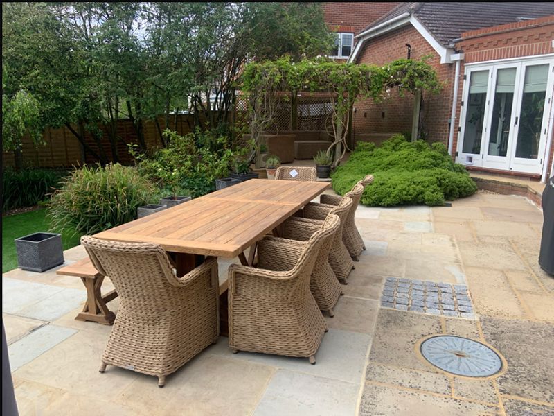 Valencia Teak Bench and Chair Set-Garden Furniture Centre-HighRange,Rattan,Teak,Tables,Dining Set,Outdoor Dining,Reclaimed Furniture-{collection_title}