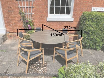 Mustique 6 Chair Round Set | FSC® Certified