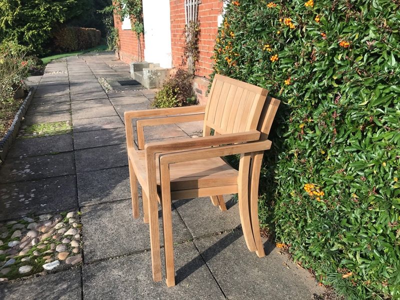 New York Stacking Armchair-Garden Furniture Centre-LowRange,Reclaimed Furniture,ere,Outdoor Dining,Outdoor Furniture,Teak Garden Furniture,Teak,Teak Chairs-{collection_title}