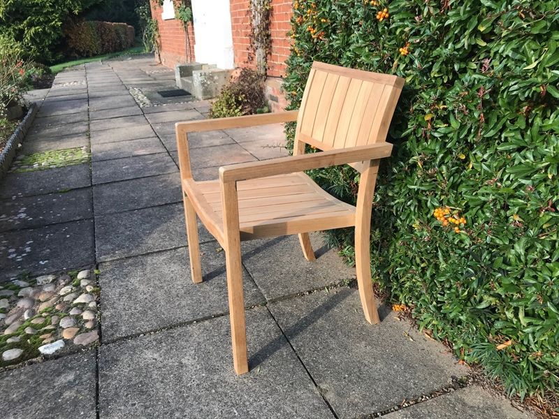 New York Stacking Armchair-Garden Furniture Centre-LowRange,Reclaimed Furniture,ere,Outdoor Dining,Outdoor Furniture,Teak Garden Furniture,Teak,Teak Chairs-{collection_title}