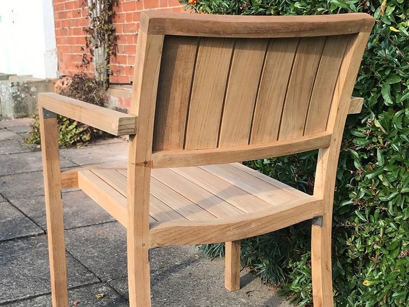 New York Stacking Armchair-Garden Furniture Centre-LowRange,Reclaimed Furniture,ere,Outdoor Dining,Outdoor Furniture,Teak Garden Furniture,Teak,Teak Chairs-{collection_title}