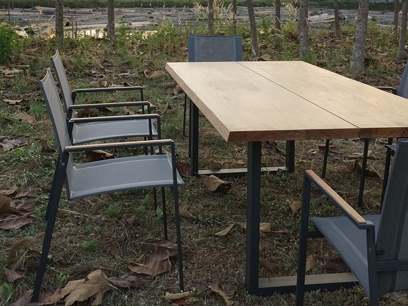 Edge Marbella 6 Chair Dining Set | FSC® Certified -Garden Furniture Centre-HighRange,Metal,Tables,Dining Set,Outdoor Furniture,Teak Garden Furniture,Metal Furniture,FSC®,Outdoor Dining-{collection_title}