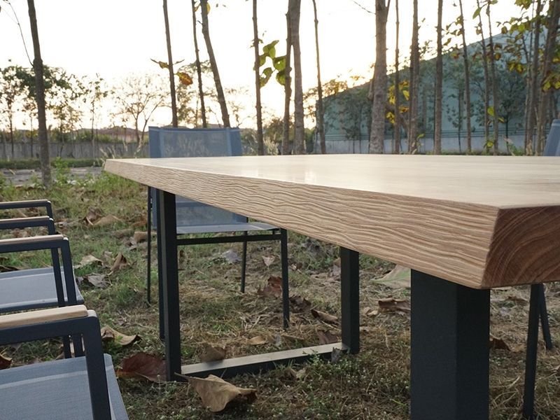 Edge Marbella 6 Chair Dining Set | FSC® Certified -Garden Furniture Centre-HighRange,Metal,Tables,Dining Set,Outdoor Furniture,Teak Garden Furniture,Metal Furniture,FSC®,Outdoor Dining-{collection_title}