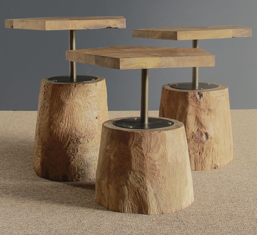 Penta Nesting Tables-Garden Furniture Centre-Root,LowRange,Teak,Tables,Teak Tables-{collection_title}