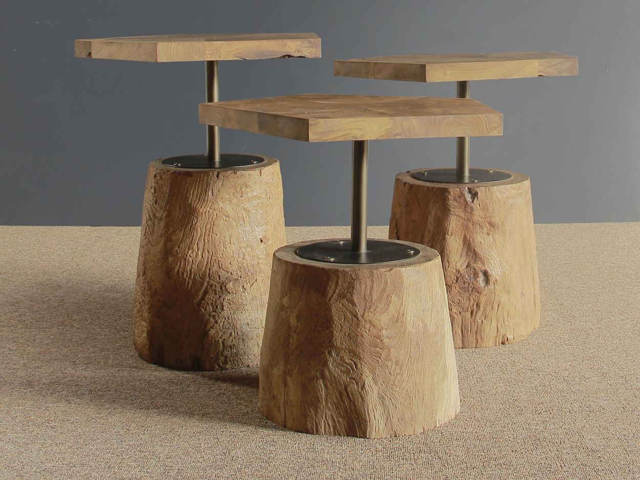 Penta Nesting Tables-Garden Furniture Centre-Root,LowRange,Teak,Tables,Teak Tables-{collection_title}