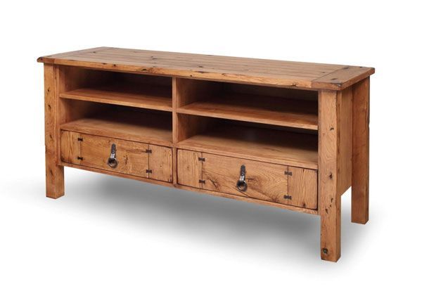 Rustic Oak Entertainment Unit-Garden Furniture Centre-MidInstock,instock,MidRange,Conservatory,Indoor Accessories,Conservatory Sale Sale,50% OFF Indoor Seating & Accessories,Sale-{collection_title}