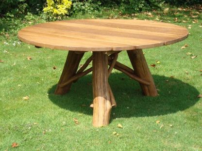 Oak Garden Meal Table 1.5m Diameter