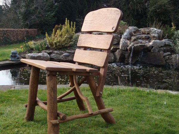 Oak Garden Chair-Garden Furniture Centre-LowRange,Under 100,Chair,Outdoor Furniture,Outdoor Dining-{collection_title}