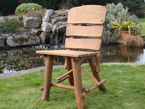Oak Garden Chair-Garden Furniture Centre-LowRange,Under 100,Chair,Outdoor Furniture,Outdoor Dining-{collection_title}