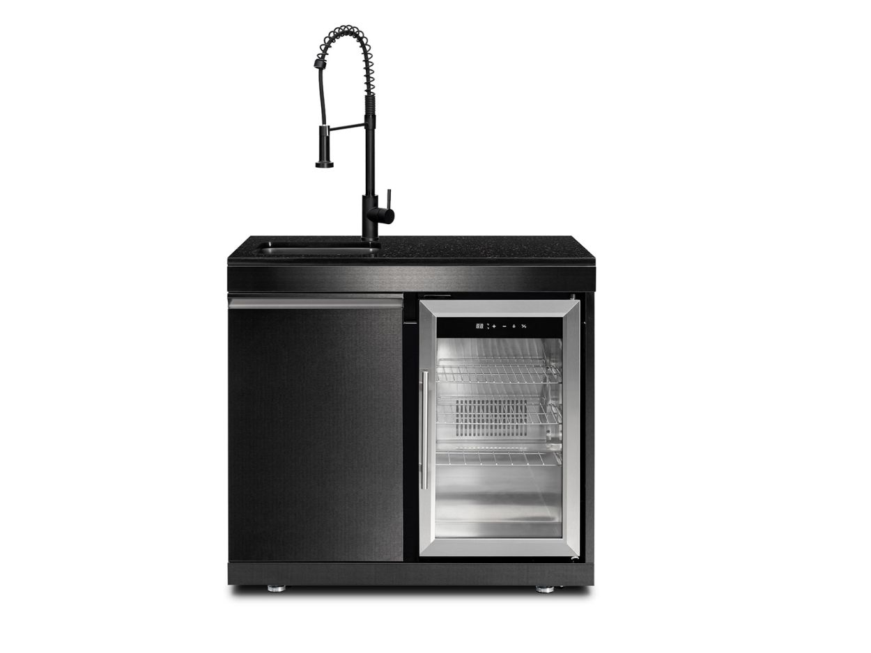 Premium Outdoor Kitchen Sink and Fridge Unit | Oasis Range