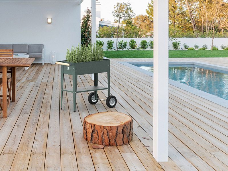 Urban Garden Trolley | Olive Green-Garden Furniture Centre-LowRange,Showroom exdis,Accessories,Garden Planters,Accessories Gazebos,Urban Garden Trolley,Mother's Day,48Hour Dispatch-{collection_title}