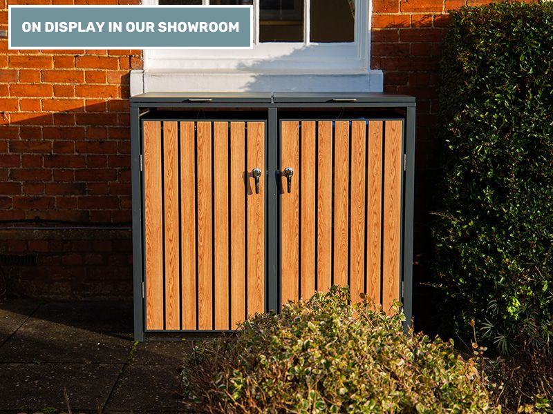 Galvanized Steel Wheelie Bin Cover | Double