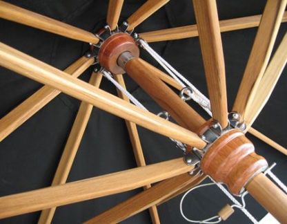 Diamond Teak Parasol 3.5m Diameter