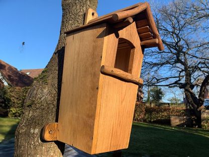 Rustic Oak Owl Box