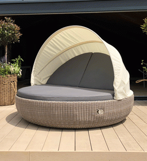 Meteor Rotating Sun Lounger-Garden Furniture Centre-HighRange,Outdoor Lounging,Outdoor Furniture,Rattan Furniture,Loungers & Daybeds,Meteor Range,Rattan,Loungers,Meteor,Rattan Loungers Loungers-{collection_title}