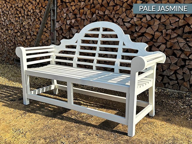 Lutyens Teak Bench 165cm | Painted-Garden Furniture Centre-MidInstock,instock,MidRange,park benches,Benches,Lutyens Bench Range,Teak Benches Benches,Lutyens Benches-{collection_title}