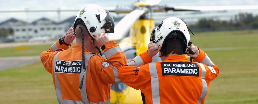 Paramedics from The Warwickshire Air Ambulance