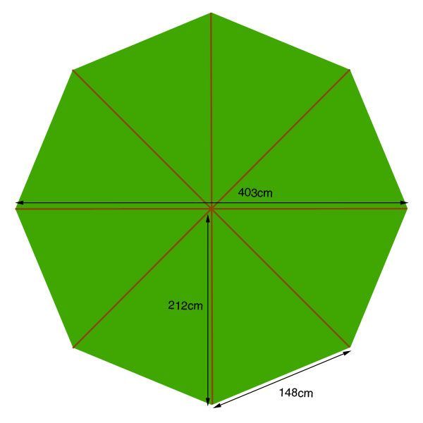400cm Diameter Canopy Only-Garden Furniture Centre-48Hour Dispatch,LowRange,Under 100,Round,Parasols,Parasol Canopies & Covers-{collection_title}