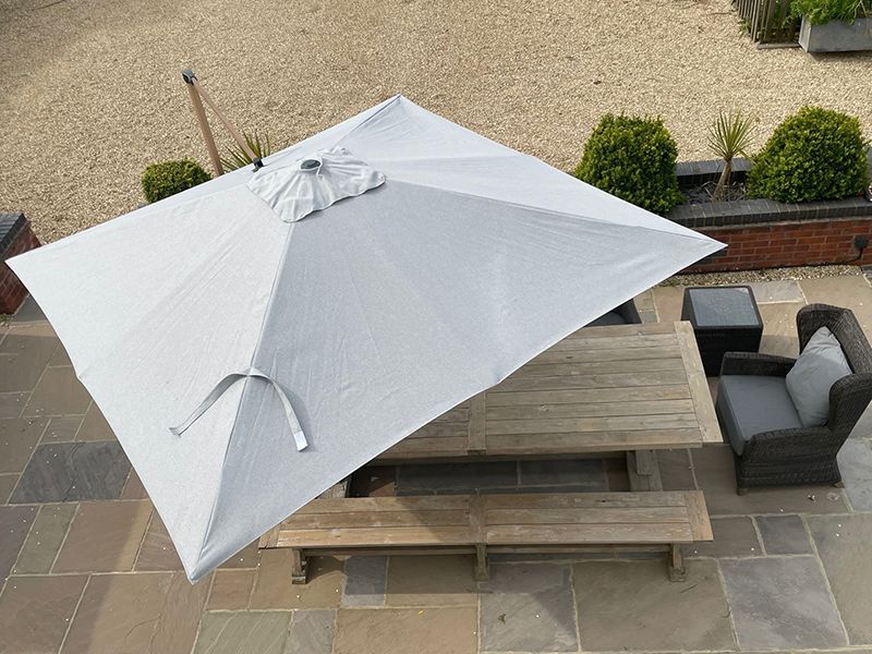 Royce Executive 3M SQ Cantilever Parasol Wood Effect