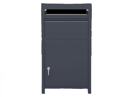 Anthracite Galvanized Steel Parcel Box With Planter