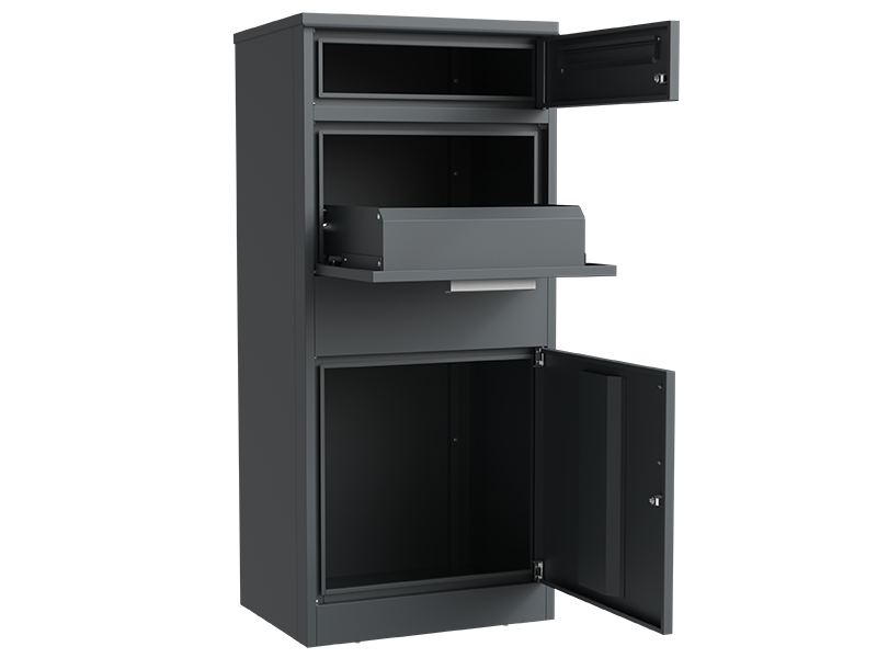 Anthracite Parcel And Letter Box | November Offers-Garden Furniture Centre-Parcel Box,LowRange,Accessories,Outdoor Storage,Storage Accessories,Wheelie Bin Storage,Wheelie Bin Covers,Monthly Offers-{collection_title}