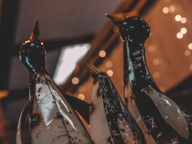 Penguin Peek Up Family -Garden Furniture Centre-48Hour Dispatch,LowRange,Under 100,Animal Garden Ornaments,Think Outside Range,Metal Garden Ornaments,Think Outside Range Ranges,Halloween & Festive,Ornaments Accessories,Accessories-{collection_title}