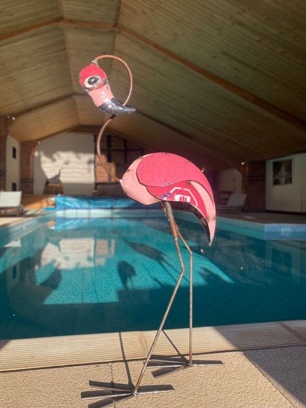 Percy The Flamingo Head Up-Garden Furniture Centre-48Hour Dispatch,LowRange,Under 100,Ornaments,Ranges,Animal Garden Ornaments,Think Outside Range,Metal Garden Ornaments,Think Outside Range Ranges,Ornaments Accessories,Accessories-{collection_title}