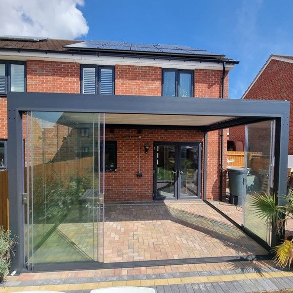 Bioclimatic Pergola 4 x 3m Wall Mounted | T7-Garden Furniture Centre-HighRange,Showroom exdis,Gazebos,Metal Gazebos,Wall Mounted Gazebos,Garden Rooms Gazebos,Bioclimatic Pergolas Gazebos-{collection_title}