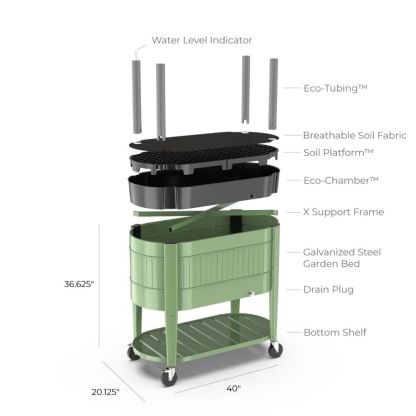 Permasteel Elevated Garden Bed | Olive Green