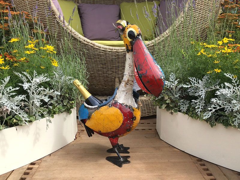Pete The Pelican Drinks Tub -Garden Furniture Centre-48Hour Dispatch,LowRange,Ornaments Accessories,Ornaments,Accessories,Ranges,Animal Garden Ornaments,Think Outside Range,Metal Garden Ornaments,Novelty Drinks Coolers,Think Outside Range Ranges-{collection_title}