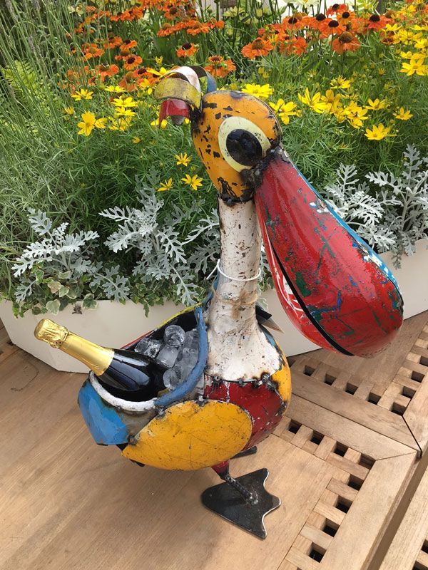 Pete The Pelican Drinks Tub -Garden Furniture Centre-48Hour Dispatch,LowRange,Ornaments Accessories,Ornaments,Accessories,Ranges,Animal Garden Ornaments,Think Outside Range,Metal Garden Ornaments,Novelty Drinks Coolers,Think Outside Range Ranges-{collection_title}